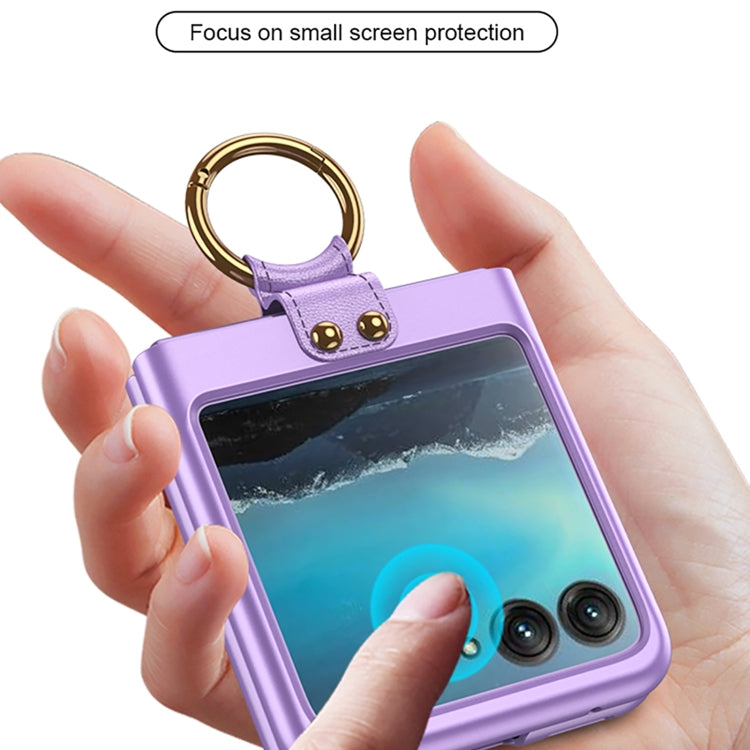 For Motorola Razr 40 Ultra GKK Ultra-thin PC Ring Holder Phone Case(Pink) - Motorola Cases by GKK | Online Shopping South Africa | PMC TechLife | Buy Now Pay Later Mobicred