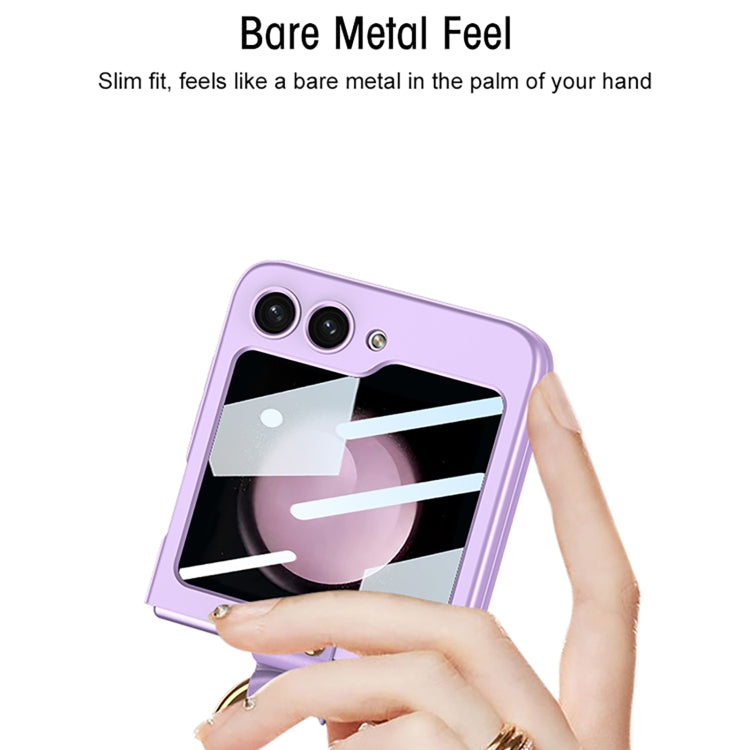 For Samsung Galaxy Z Flip5 GKK Ultra-thin PC Full Coverage Ring Holder Phone Case with Strap(Dark Green) - free shipping - PMC TechLife - Order now!