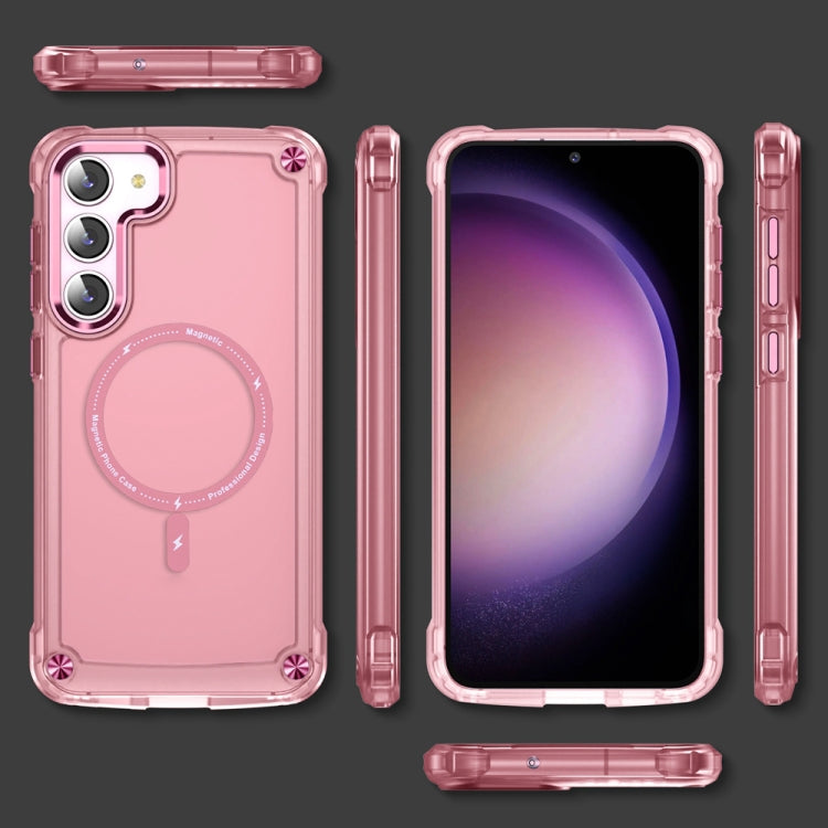 For Samsung Galaxy S23+ 5G Skin Feel TPU + PC MagSafe Magnetic Phone Case(Transparent Pink) - free shipping - PMC TechLife - Order now!