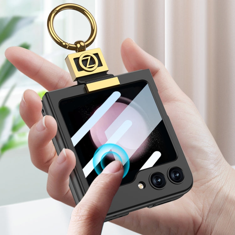 For Samsung Galaxy Z Flip5 GKK Ultra-thin Z Ring Holder PC Phone Case(Pink) - Galaxy Z Flip5 Cases by GKK | Online Shopping South Africa | PMC TechLife | Buy Now Pay Later Mobicred