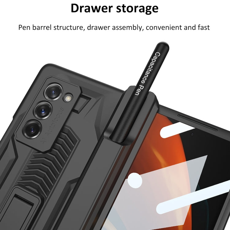 For Samsung Galaxy Z Fold2 GKK Integrated Folding Battle Shell PC Phone Case with Pen Box(Grey) - free shipping - PMC TechLife - Order now!