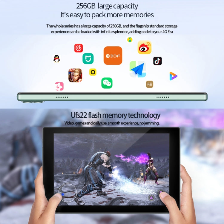 BDF P50 4G LTE Tablet PC 10.1 inch, 8GB+256GB, Android 12 MTK6762 Octa Core, Support Dual SIM, EU Plug(Silver) - free shipping - PMC TechLife - Order now!