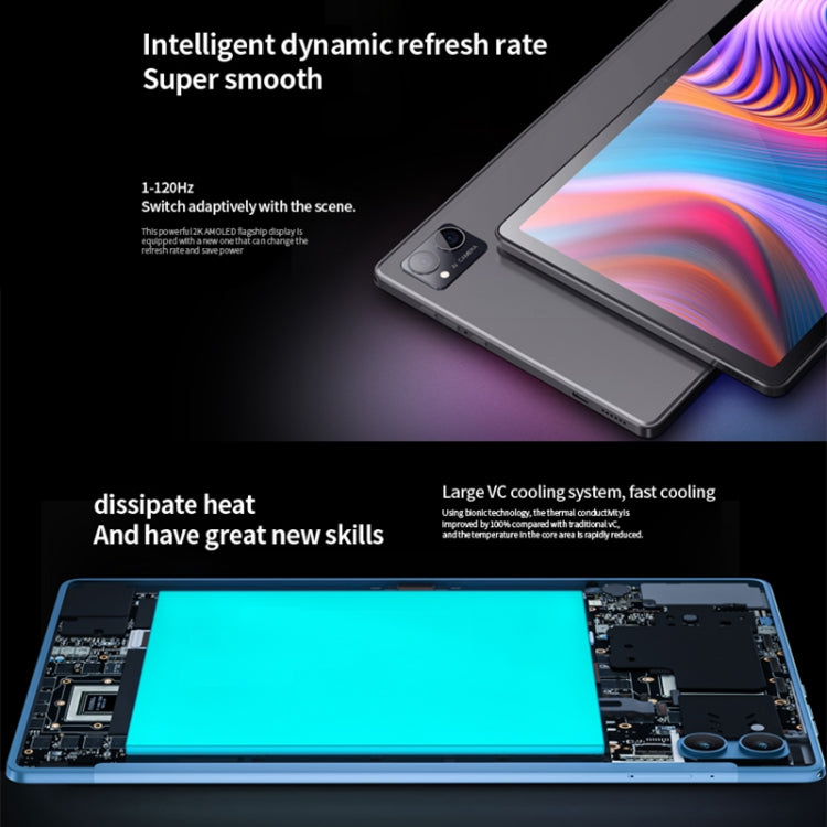 BDF P60 4G LTE Tablet PC 10.1 inch, 8GB+256GB, Android 12 MTK6762 Octa Core, Support Dual SIM, EU Plug(Grey) - free shipping - PMC TechLife - Order now!