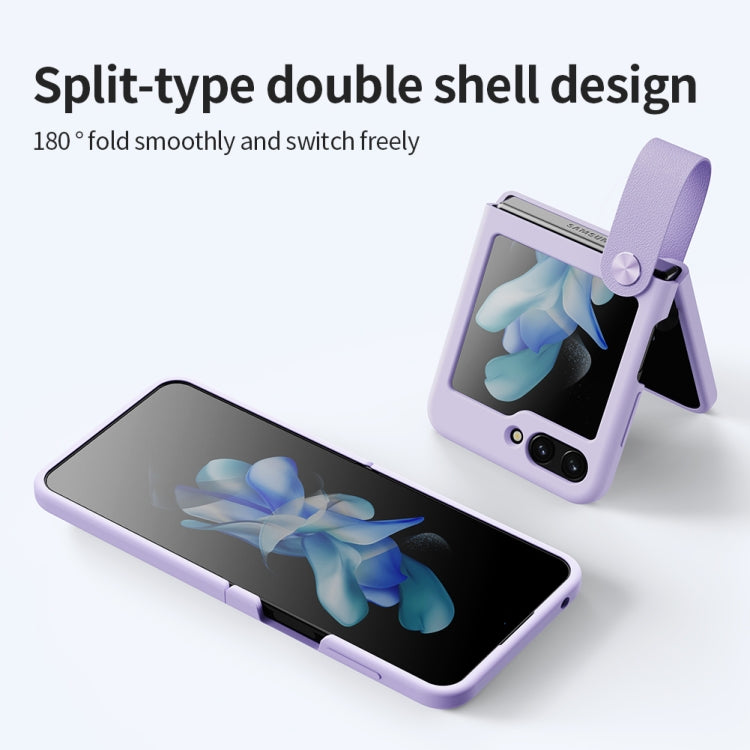 For Samsung Galaxy Z Flip5 NILLKIN Skin Feel Liquid Silicone Phone Case With Finger Strap(Black) - free shipping - PMC TechLife - Order now!