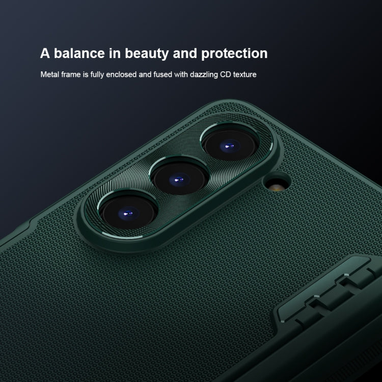 For Samsung Galaxy Z Fold5 NILLKIN Frosted Fold PC + TPU Phone Case with Holder(Blue) - free shipping - PMC TechLife - Order now!