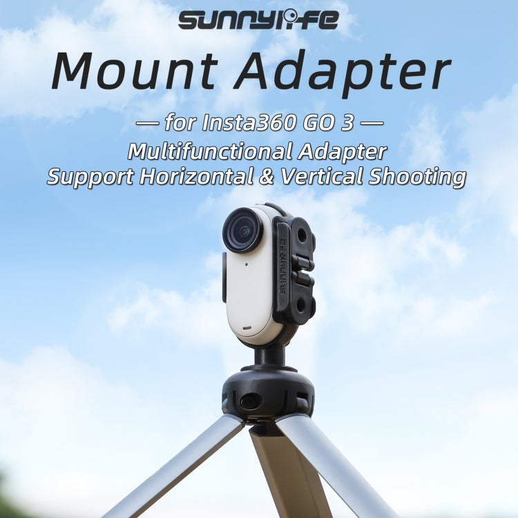 For Insta360 Go 3 Sunnylife IST-BK592 Mount Adapter Protective Frame Cage Mounting Brackets Housing Case(Black) - free shipping - PMC TechLife - Order now!