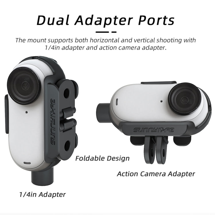 For Insta360 Go 3 Sunnylife IST-BK592 Mount Adapter Protective Frame Cage Mounting Brackets Housing Case(Black) - free shipping - PMC TechLife - Order now!