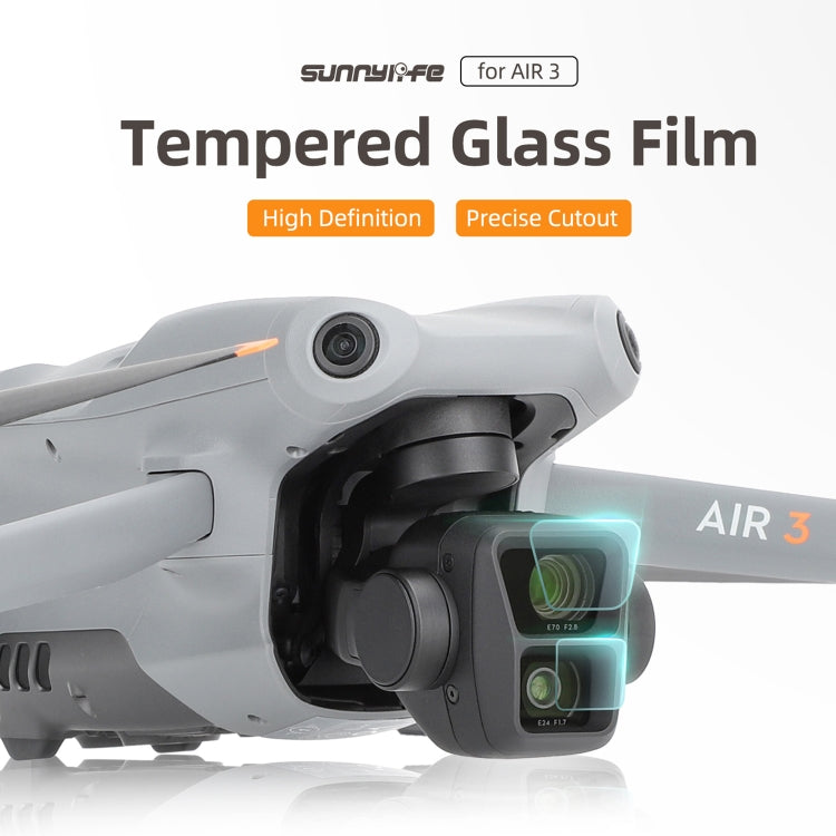 For DJI Air 3 Sunnylife Lens Protector Tempered Glass Combo Protective Films, Quantity:2 Sets - Other by Sunnylife | Online Shopping South Africa | PMC TechLife | Buy Now Pay Later Mobicred