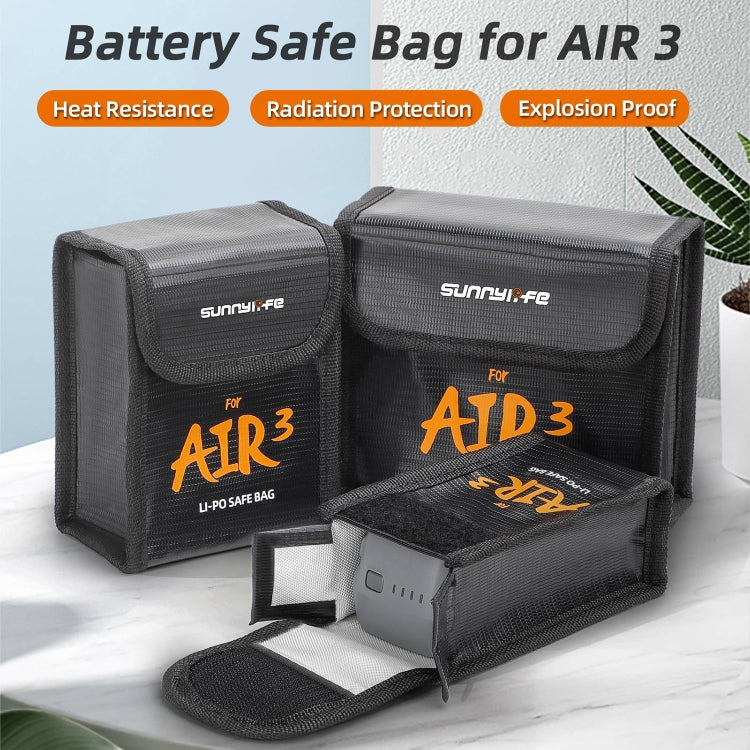 For DJI Air 3 Sunnylife Battery Explosion-proof Safe Bag Protective Li-Po Safe Bag For 2pcs Batteries - Carry Cases & Bags by Sunnylife | Online Shopping South Africa | PMC TechLife | Buy Now Pay Later Mobicred