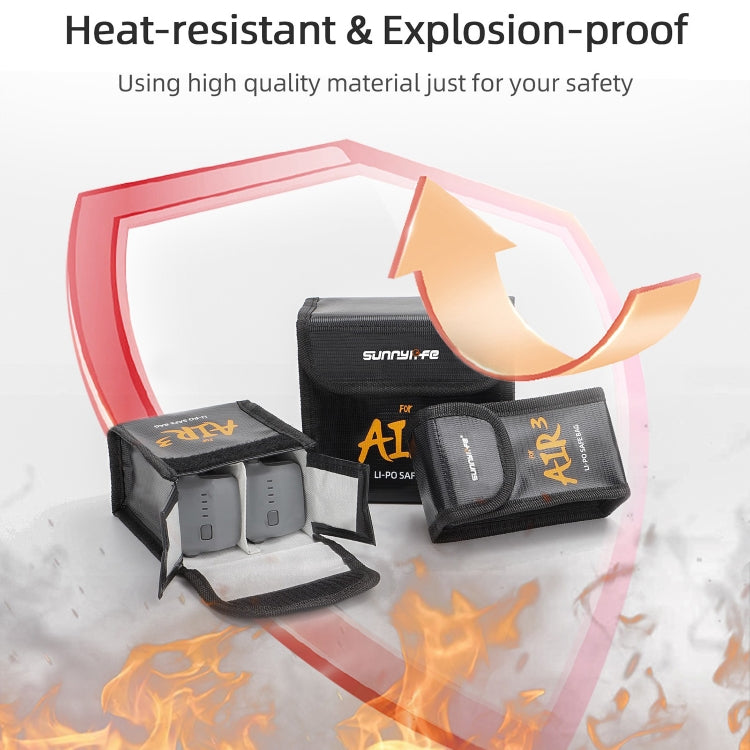 For DJI Air 3 Sunnylife Battery Explosion-proof Safe Bag Protective Li-Po Safe Bag For 1pc Battery - Carry Cases & Bags by Sunnylife | Online Shopping South Africa | PMC TechLife | Buy Now Pay Later Mobicred