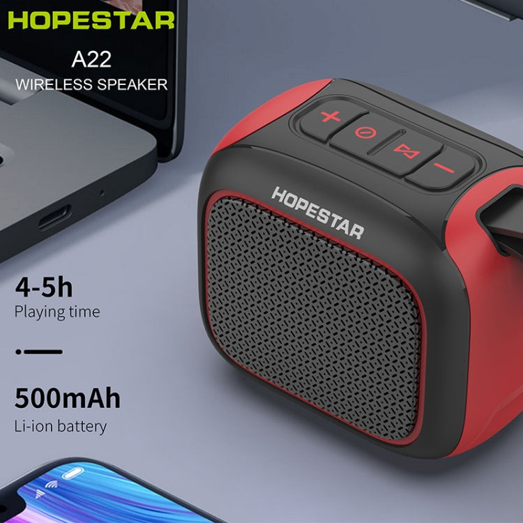 HOPESTAR A22 IPX6 Waterproof Portable Bluetooth Speaker Outdoor Subwoofer(Blue Red) - free shipping - PMC TechLife - Order now!