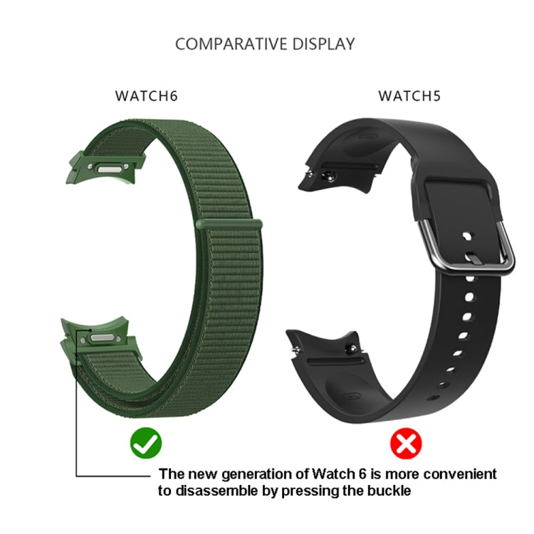 For Samsung Galaxy Watch  7 / 6 Woven Nylon Loop Watch Band(Black) - Watch Bands by PMC TechLife | Online Shopping South Africa | PMC TechLife | Buy Now Pay Later Mobicred