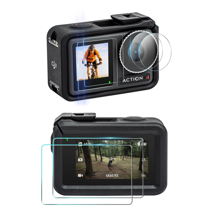 For DJI Osmo Action 4 STARTRC 3 in 1 Lens Protector Front and Rear Screen Tempered Glass Films(2 Sets) - Protective Film & Stickers by STARTRC | Online Shopping South Africa | PMC TechLife | Buy Now Pay Later Mobicred