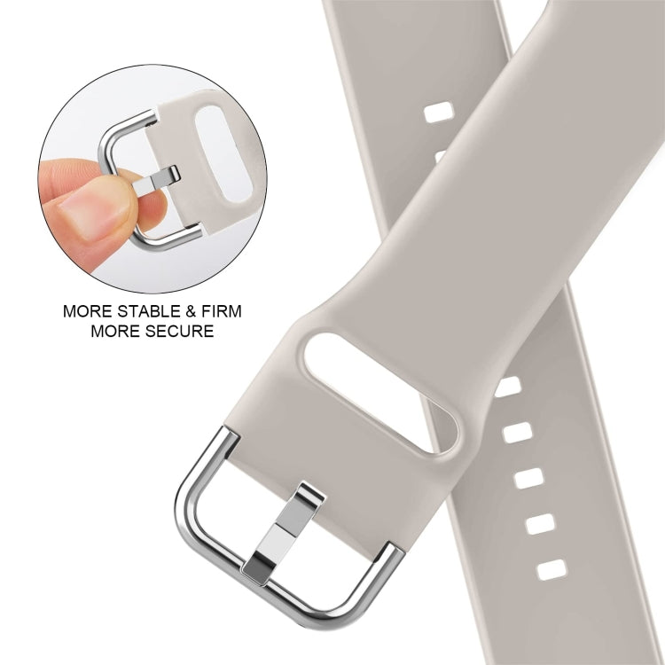 For Apple Watch Series 9 41mm Pin Buckle Silicone Watch Band(Starlight) - Watch Bands by PMC TechLife | Online Shopping South Africa | PMC TechLife
