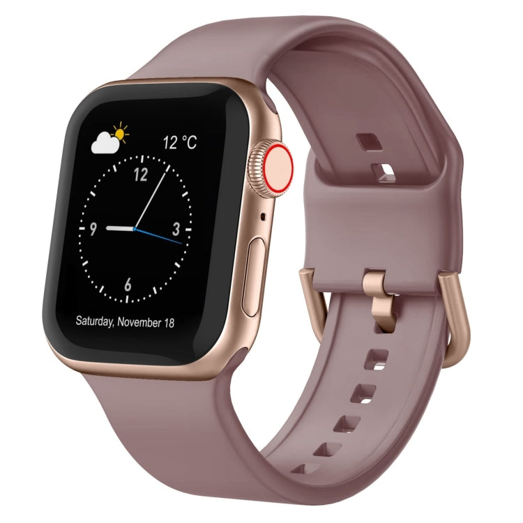 For Apple Watch Series 9 41mm Pin Buckle Silicone Watch Band(Smoked Purple) - Watch Bands by PMC TechLife | Online Shopping South Africa | PMC TechLife