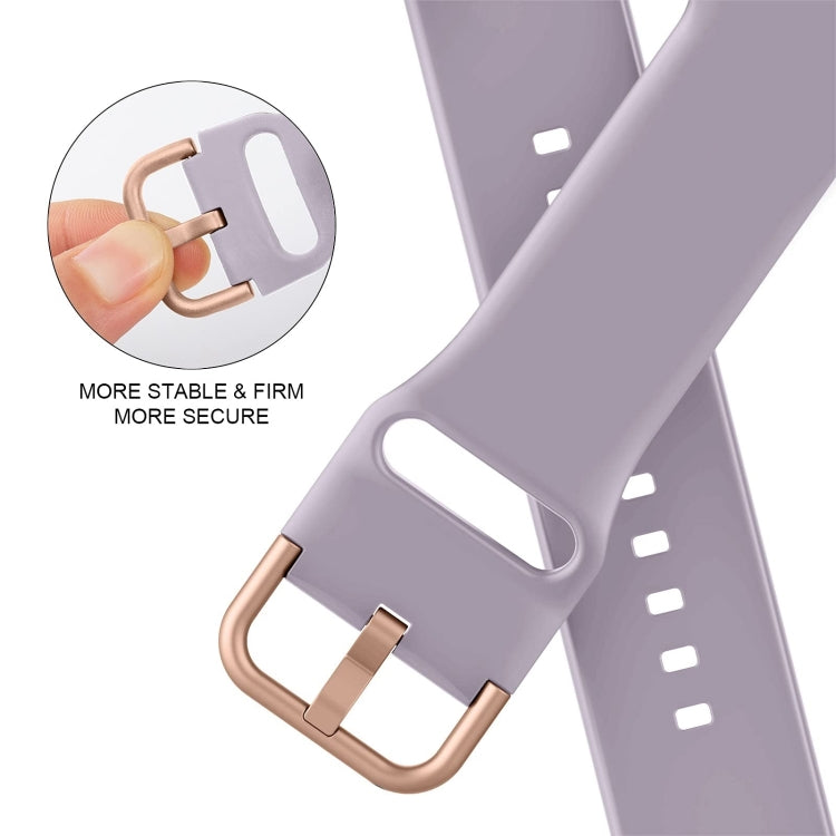 For Apple Watch Series 9 45mm Pin Buckle Silicone Watch Band(Baby Purple) - Watch Bands by PMC TechLife | Online Shopping South Africa | PMC TechLife