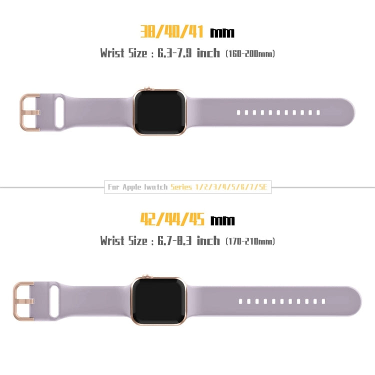 For Apple Watch SE 2023 44mm Pin Buckle Silicone Watch Band(Baby Purple) - Watch Bands by PMC TechLife | Online Shopping South Africa | PMC TechLife
