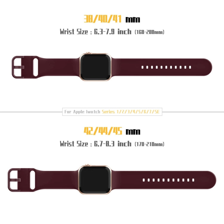 For Apple Watch SE 2023 44mm Pin Buckle Silicone Watch Band(Wine Red) - Watch Bands by PMC TechLife | Online Shopping South Africa | PMC TechLife
