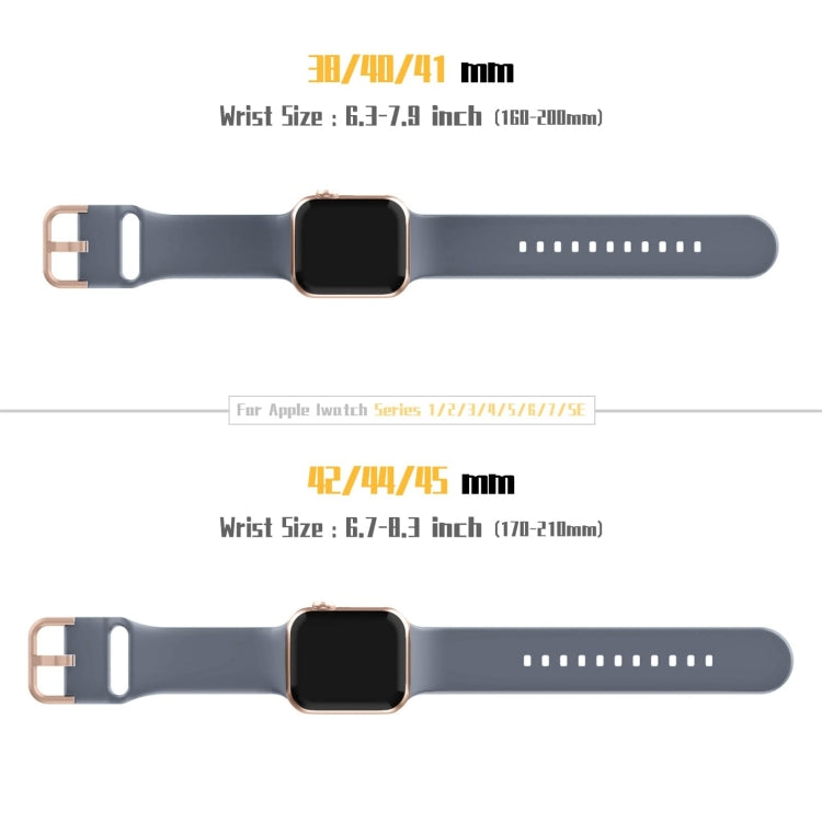 For Apple Watch SE 2023 44mm Pin Buckle Silicone Watch Band(Blue Grey) - Watch Bands by PMC TechLife | Online Shopping South Africa | PMC TechLife