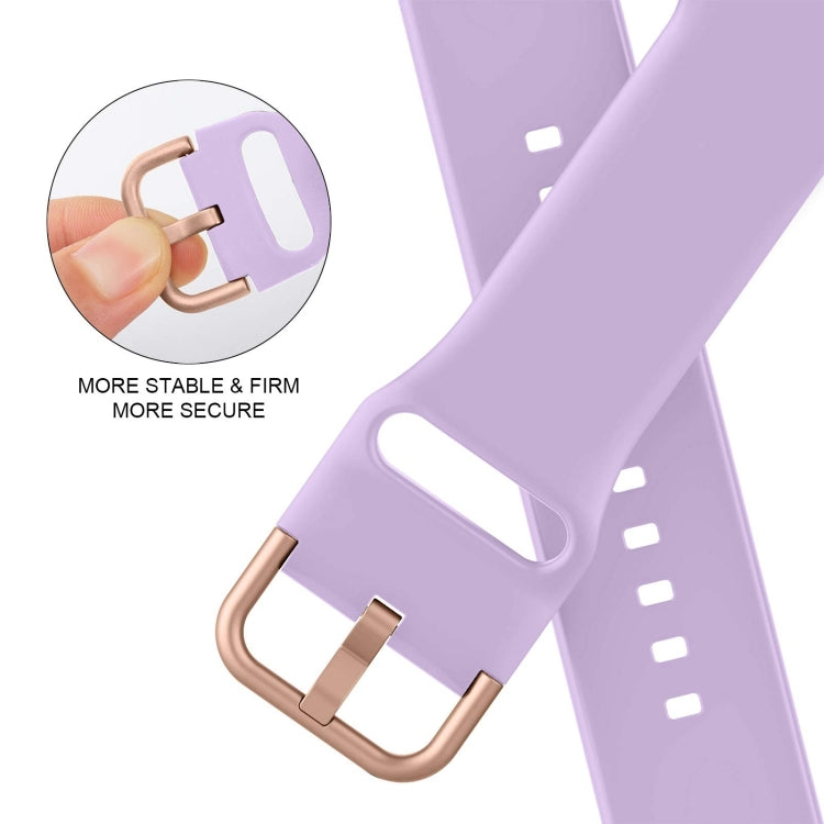 For Apple Watch SE 2023 44mm Pin Buckle Silicone Watch Band(Lavender) - Watch Bands by PMC TechLife | Online Shopping South Africa | PMC TechLife