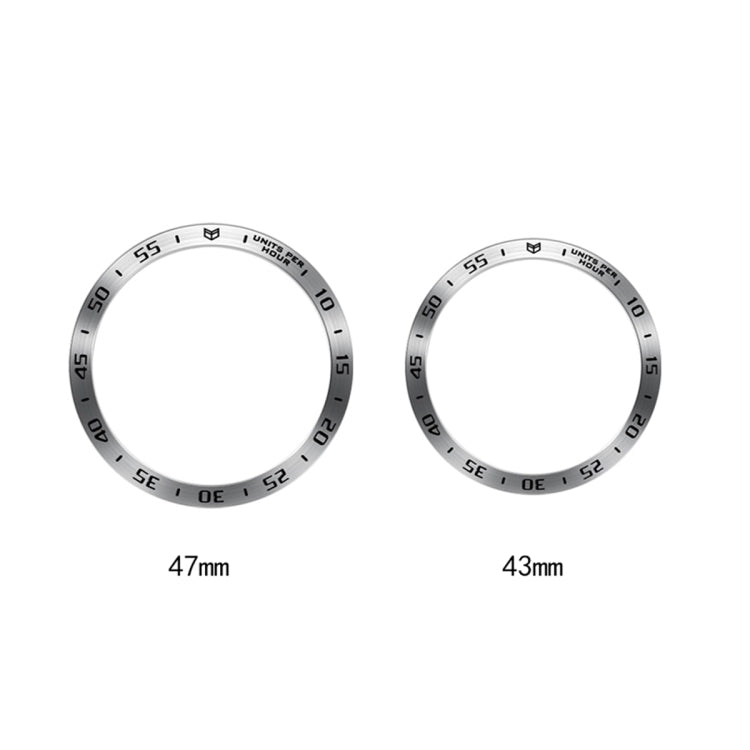 For Samsung Galaxy Watch6 Classic 43mm A Style Smart Watch Steel Ring Protective Frame(Black) - Watch Cases by PMC TechLife | Online Shopping South Africa | PMC TechLife