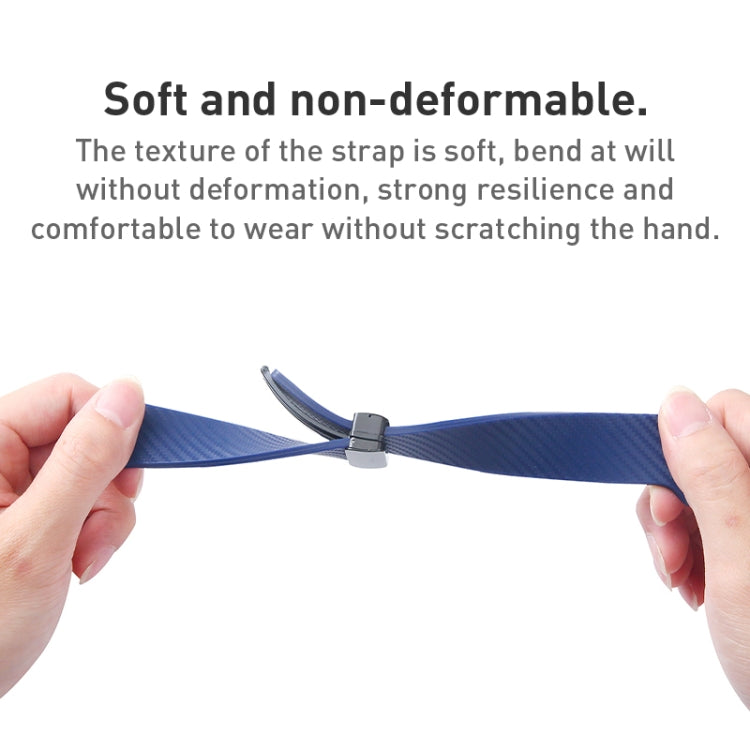 For Apple Watch 2 42mm Carbon Fiber Pattern Magnetic Buckle Silicone Watch Band(Brown) - Watch Bands by PMC TechLife | Online Shopping South Africa | PMC TechLife