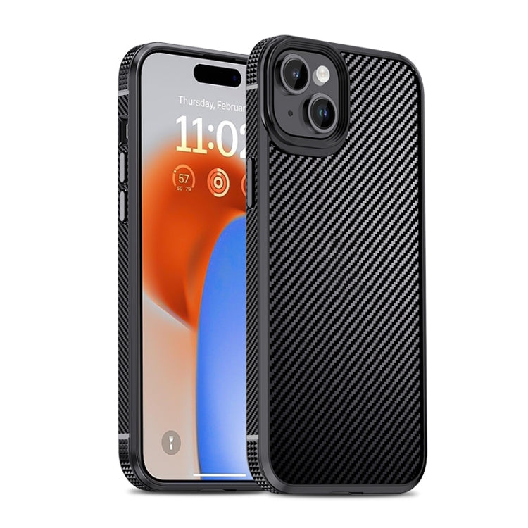 For iPhone 15 Plus iPAKY MG Series Carbon Fiber PC + TPU Protective Phone Case(Black) - iPhone 15 Plus Cases by iPAKY | Online Shopping South Africa | PMC TechLife | Buy Now Pay Later Mobicred
