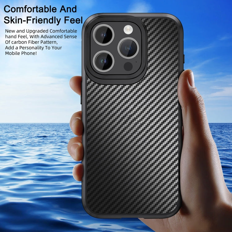 For iPhone 15 Plus iPAKY MG Series Carbon Fiber PC + TPU Protective Phone Case(Black) - iPhone 15 Plus Cases by iPAKY | Online Shopping South Africa | PMC TechLife | Buy Now Pay Later Mobicred