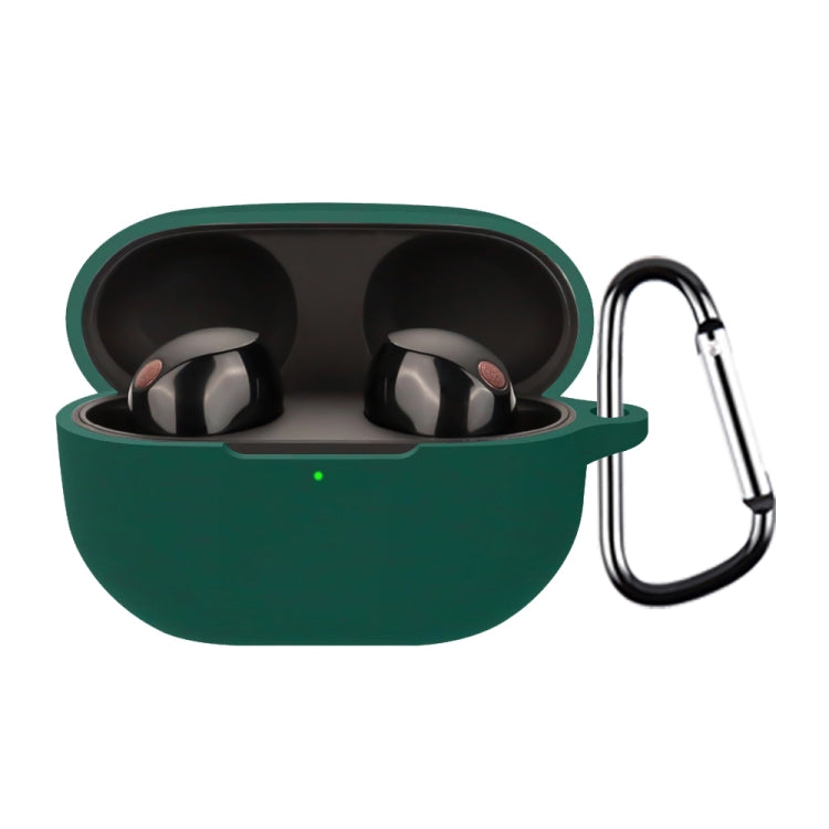 For Sony WF-1000XM5 Wireless Bluetooth Earphone Silicone Protective Case(Dark Green) - Sony Earphone Case by PMC TechLife | Online Shopping South Africa | PMC TechLife