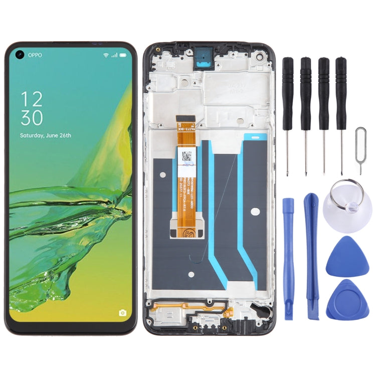 For OPPO A32 4G OEM LCD Screen Digitizer Full Assembly with Frame - free shipping - PMC TechLife - Order now!