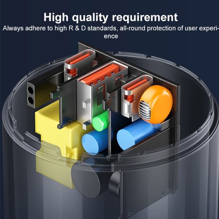 WK WP-U01 Mecha Series Energy Bar 65W Gallium Nitride Dual USB-C / Type-C + USB Charger, CN Plug(Silver) - USB Charger by WK | Online Shopping South Africa | PMC TechLife | Buy Now Pay Later Mobicred