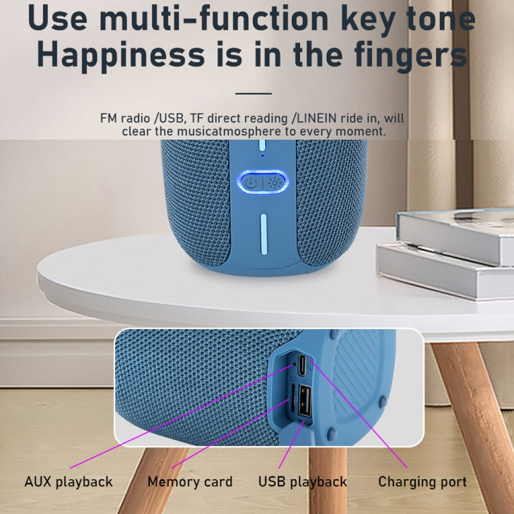 T&G TG-658 Outdoor USB High Power 8W Heavy Bass Wireless Bluetooth Speaker(Grey) - Mini Speaker by T&G | Online Shopping South Africa | PMC TechLife | Buy Now Pay Later Mobicred