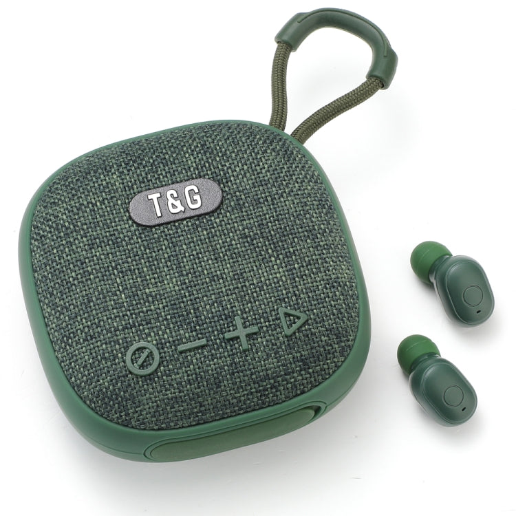 T&G TG-813 2 in 1 TWS Bluetooth Speaker Earphone with Charging Box(Green) - free shipping - PMC TechLife - Order now!