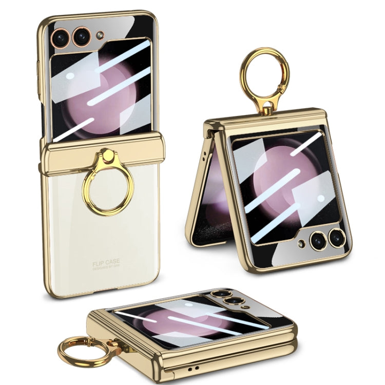 For Samsung Galaxy Z Flip5 GKK Magnetic Folding Phantom Rotary Phone Case with Ring Holder(Champagne Gold) - free shipping - PMC TechLife - Order now!