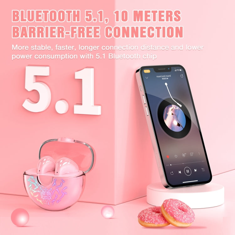 ONIKUMA T35 Bluetooth 5.1 TWS Wireless Bluetooth Gaming Earphone(Pink) - TWS Earphone by ONIKUMA | Online Shopping South Africa | PMC TechLife | Buy Now Pay Later Mobicred