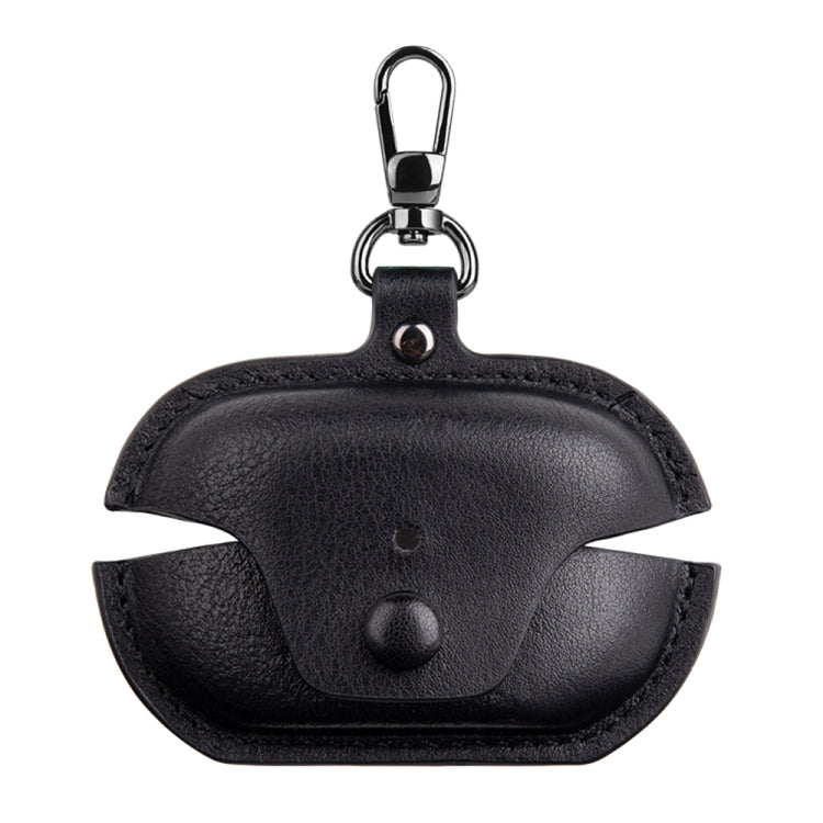 For Sony WF-1000XM5 Leather TWS Earphone Protective Case with Hook(Black) - free shipping - PMC TechLife - Order now!