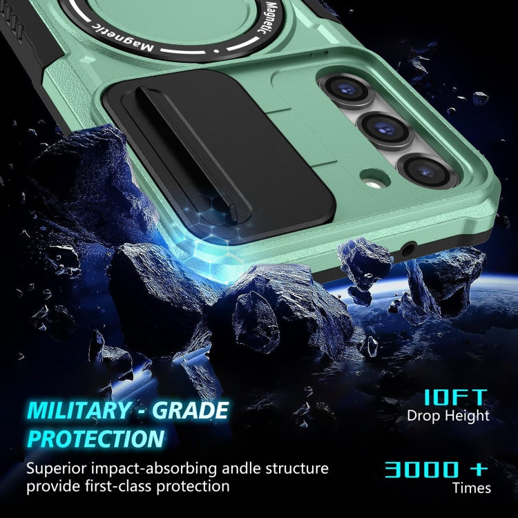 For Samsung Galaxy S23 5G Sliding Camshield Magsafe Holder TPU Hybrid PC Phone Case(Light Blue) - Galaxy S23 5G Cases by PMC TechLife | Online Shopping South Africa | PMC TechLife