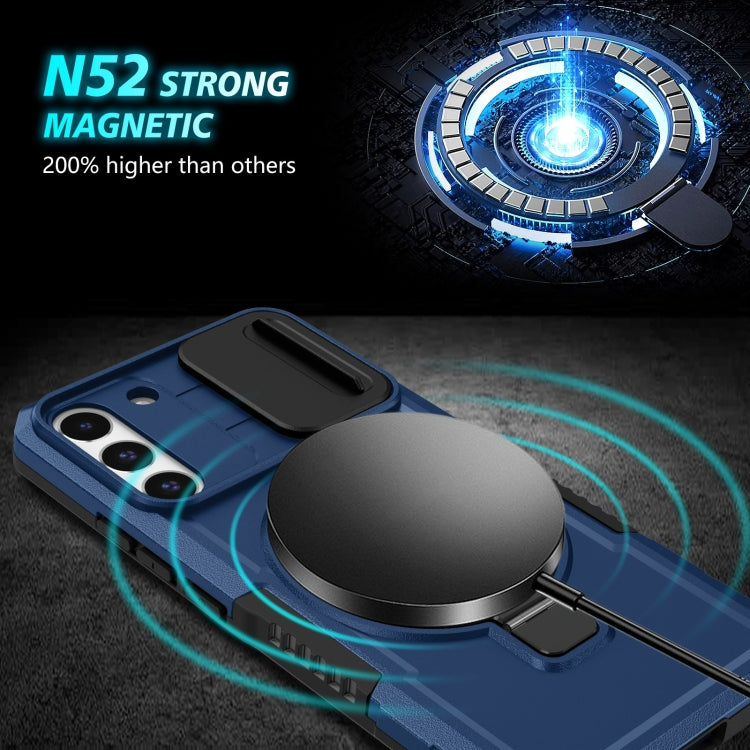 For Samsung Galaxy S22+ 5G Sliding Camshield Magsafe Holder TPU Hybrid PC Phone Case(Royal Blue) - Galaxy S22+ 5G Cases by PMC TechLife | Online Shopping South Africa | PMC TechLife | Buy Now Pay Later Mobicred