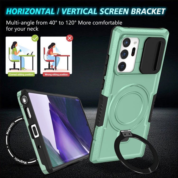 For Samsung Galaxy Note20 Ultra Sliding Camshield Magsafe Holder TPU Hybrid PC Phone Case(Light Blue) - Galaxy Note20 Ultra Cases by PMC TechLife | Online Shopping South Africa | PMC TechLife
