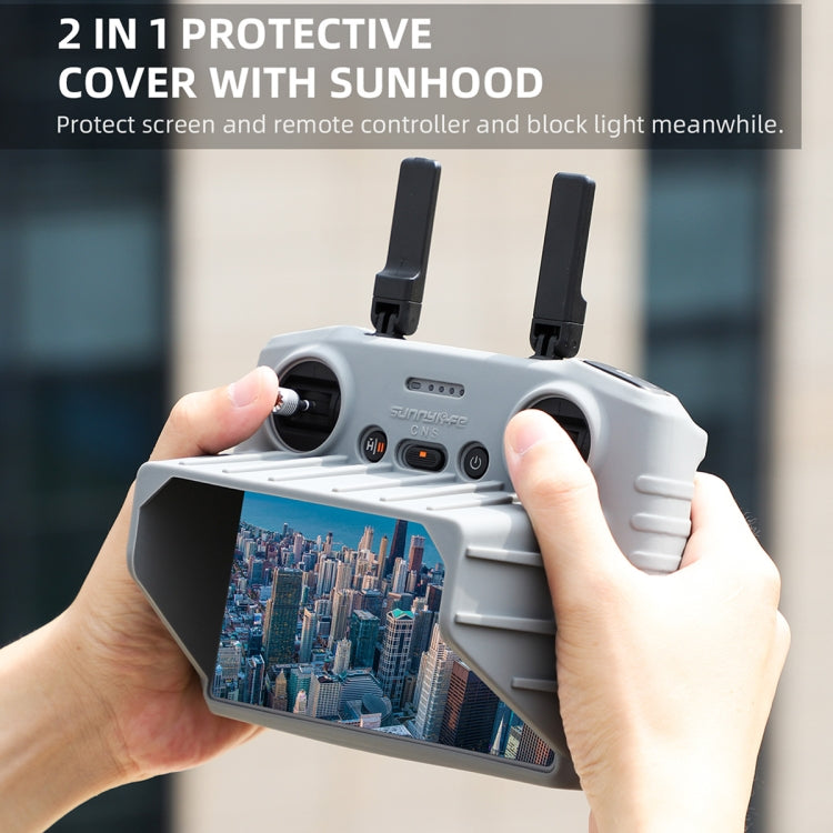 For DJI RC 2 Sunnylife Remote Control Shockproof Anti-scratch Silicone Case with Hood(Black) - Others by Sunnylife | Online Shopping South Africa | PMC TechLife | Buy Now Pay Later Mobicred