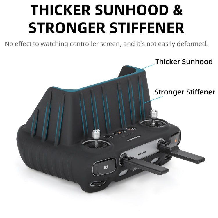 For DJI RC 2 Sunnylife Remote Control Shockproof Anti-scratch Silicone Case with Hood(Black) - Others by Sunnylife | Online Shopping South Africa | PMC TechLife | Buy Now Pay Later Mobicred