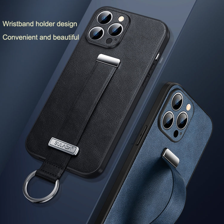 For iPhone 15 Pro Max SULADA Tide Cool Series PC + Leather Texture Skin Feel Phone Case(Orange) - free shipping - PMC TechLife - Order now!