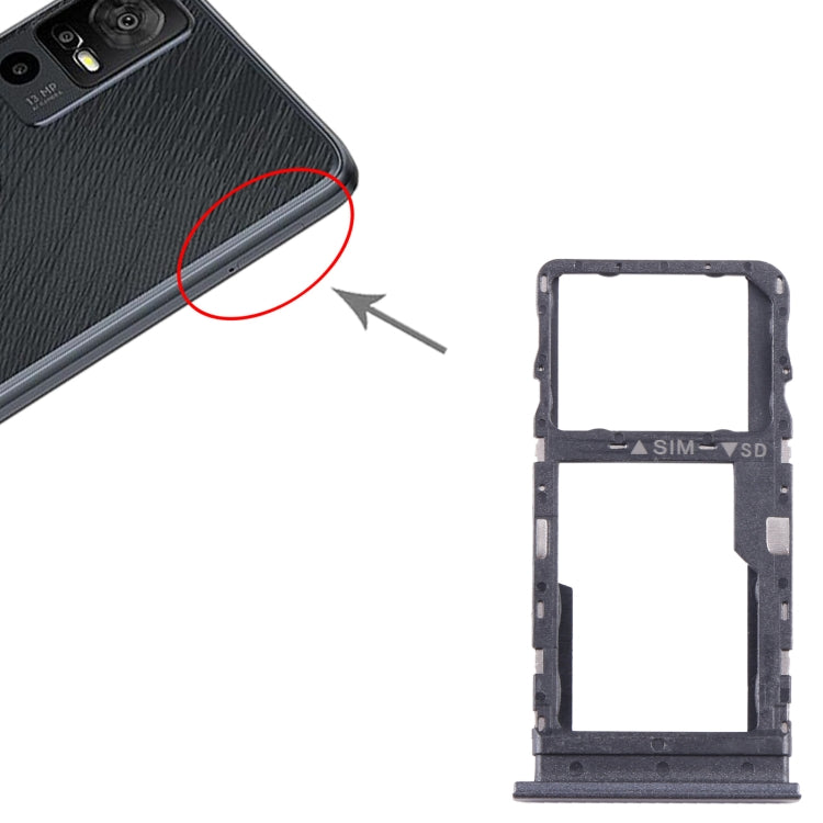 For TCL 40 R Original SIM + Micro SD Card Tray(Black) - For TCL by PMC TechLife | Online Shopping South Africa | PMC TechLife | Buy Now Pay Later Mobicred