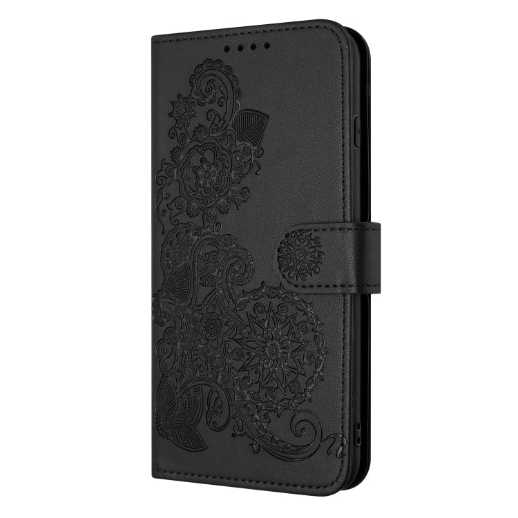 For Huawei Mate 10 Pro Datura Flower Embossed Flip Leather Phone Case(Black) - Huawei Cases by PMC TechLife | Online Shopping South Africa | PMC TechLife | Buy Now Pay Later Mobicred
