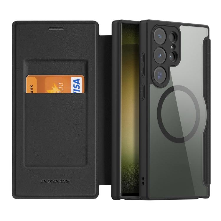 For Samsung Galaxy S23 Ultra 5G DUX DUCIS Skin X Pro Series Magsafe PC + TPU Phone Leather Case(Black) - Galaxy S23 Ultra 5G Cases by DUX DUCIS | Online Shopping South Africa | PMC TechLife | Buy Now Pay Later Mobicred