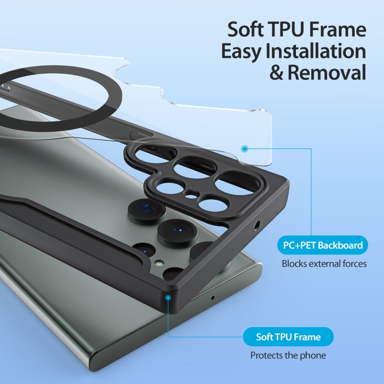 For Samsung Galaxy S23 Ultra 5G DUX DUCIS Skin X Pro Series Magsafe PC + TPU Phone Leather Case(Black) - Galaxy S23 Ultra 5G Cases by DUX DUCIS | Online Shopping South Africa | PMC TechLife | Buy Now Pay Later Mobicred