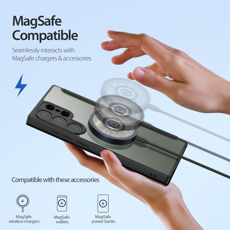 For Samsung Galaxy S23 Ultra 5G DUX DUCIS Skin X Pro Series Magsafe PC + TPU Phone Leather Case(Black) - Galaxy S23 Ultra 5G Cases by DUX DUCIS | Online Shopping South Africa | PMC TechLife | Buy Now Pay Later Mobicred