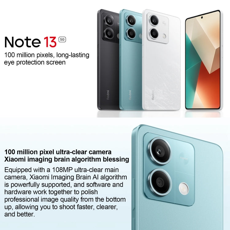 Xiaomi Redmi Note 13 5G, 8GB+256GB,  6.67 inch MIUI 14 Mediatek Dimensity 6080 Octa Core up to 2.4GHz, Network: 5G(Black) - free shipping - PMC TechLife - Order now!