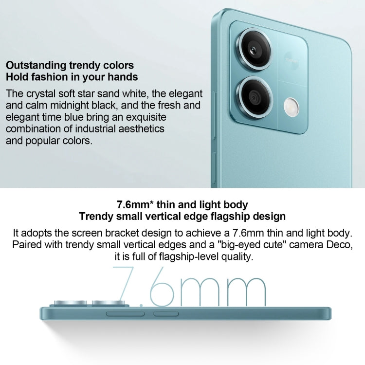 Xiaomi Redmi Note 13 5G, 8GB+128GB,  6.67 inch MIUI 14 Mediatek Dimensity 6080 Octa Core up to 2.4GHz, Network: 5G(Blue) - free shipping - PMC TechLife - Order now!