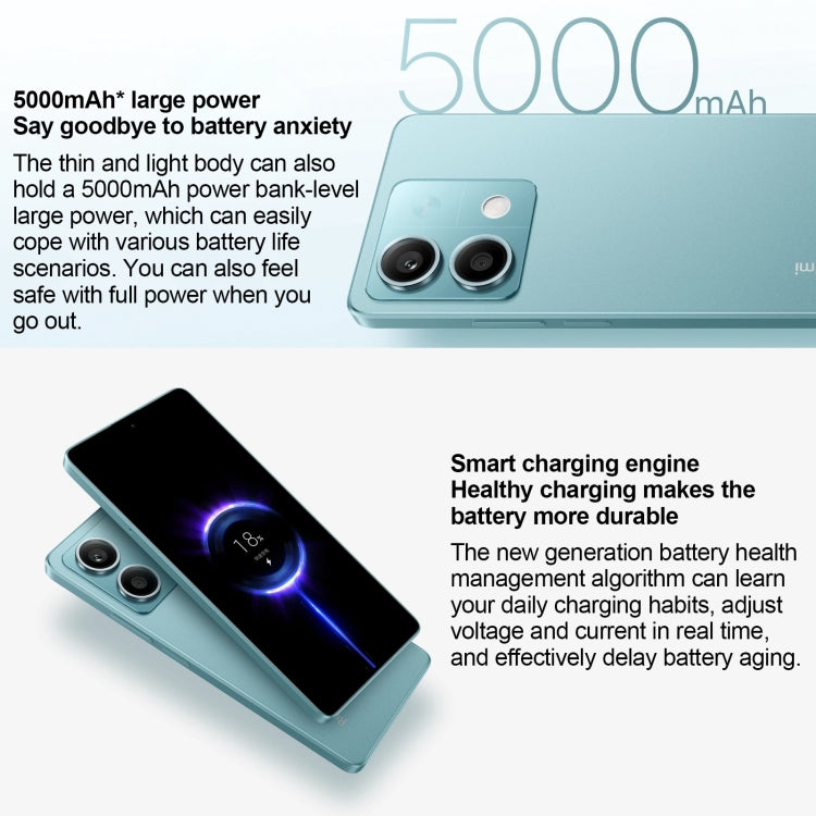 Xiaomi Redmi Note 13 5G, 6GB+128GB,  6.67 inch MIUI 14 Mediatek Dimensity 6080 Octa Core up to 2.4GHz, Network: 5G(Black) - free shipping - PMC TechLife - Order now!